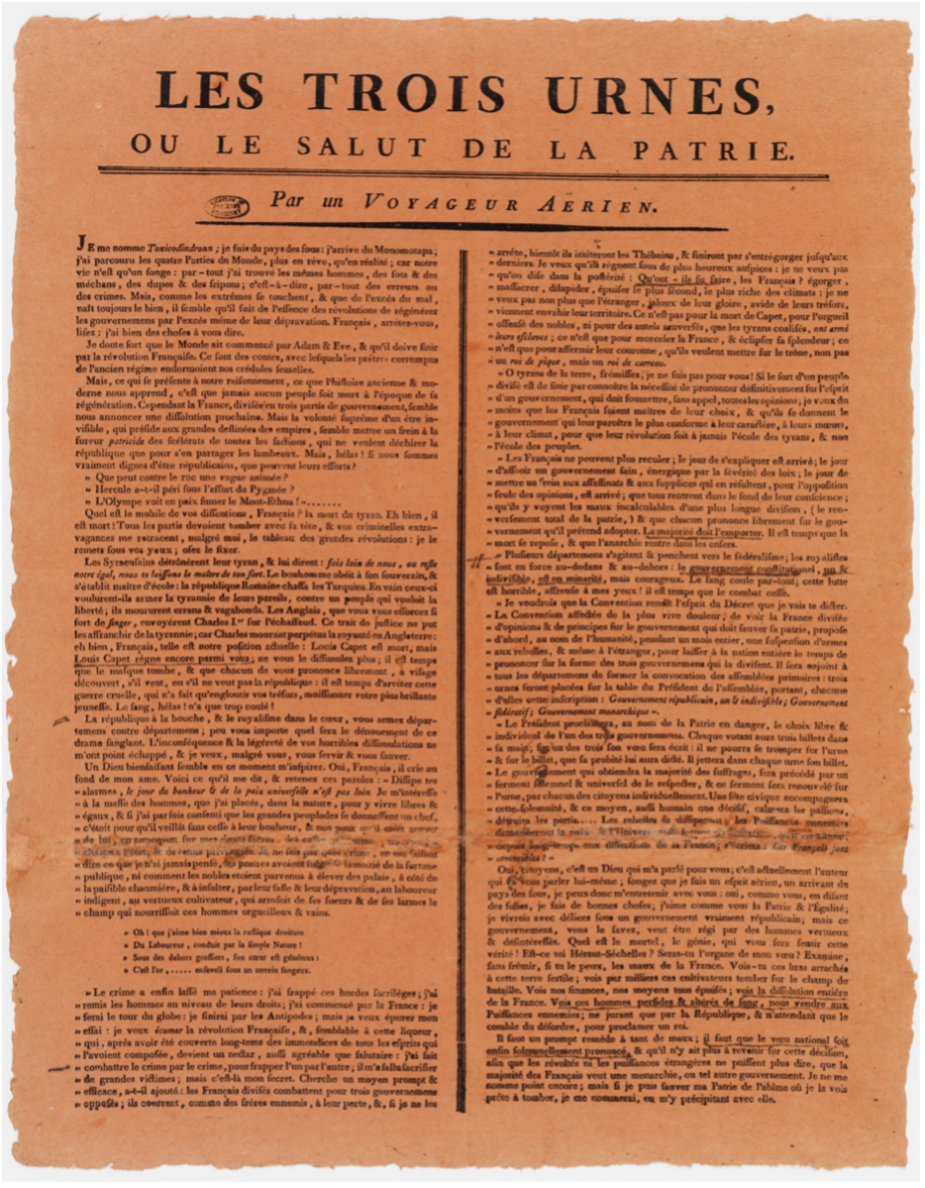 Imagen del texto original fechado en julio de 1793